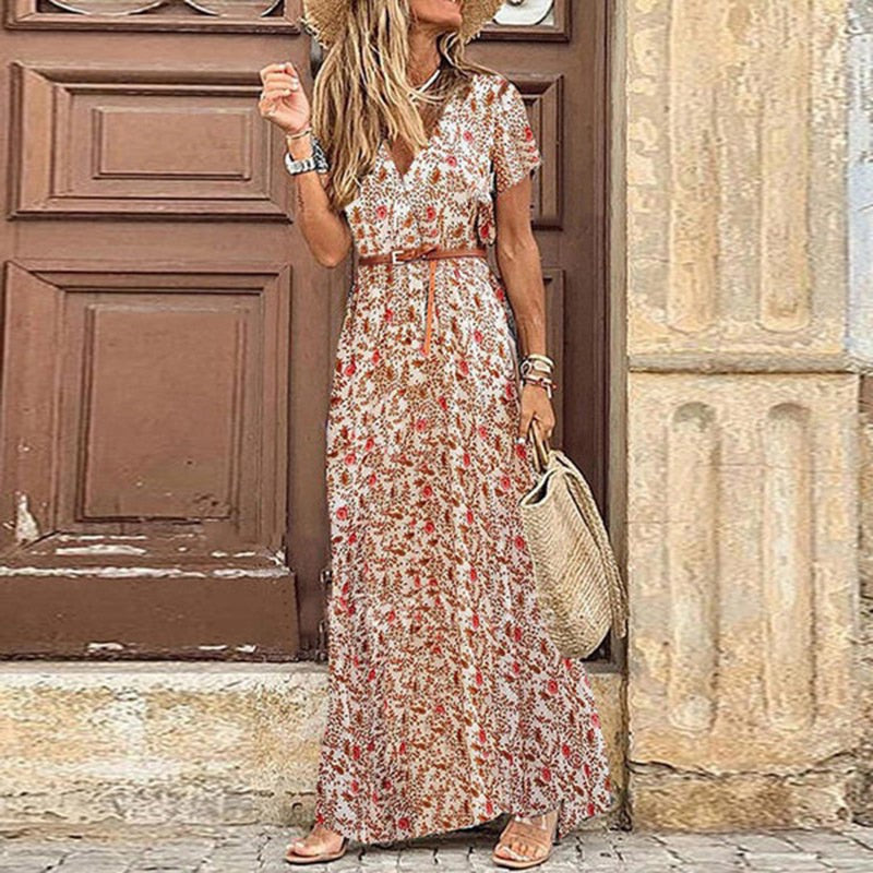 Boho-Kleid - Elegantes langes Sommerkleid für Damen