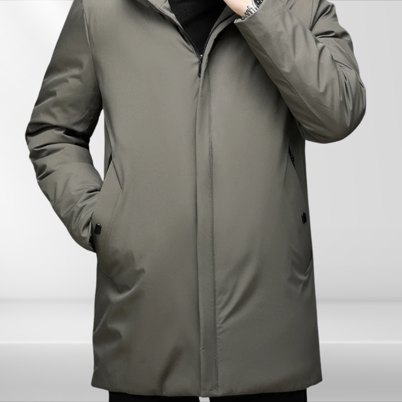 Manteau d’Hiver Homme avec Capuche – Long Manteau Stylé et Fonctionnel
