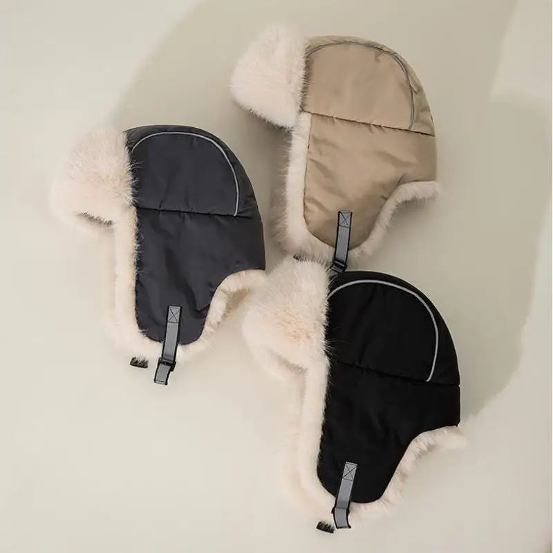 Luxury Winter Hat with Ear Protectors – Warm Pilot Chapka in Faux Fur