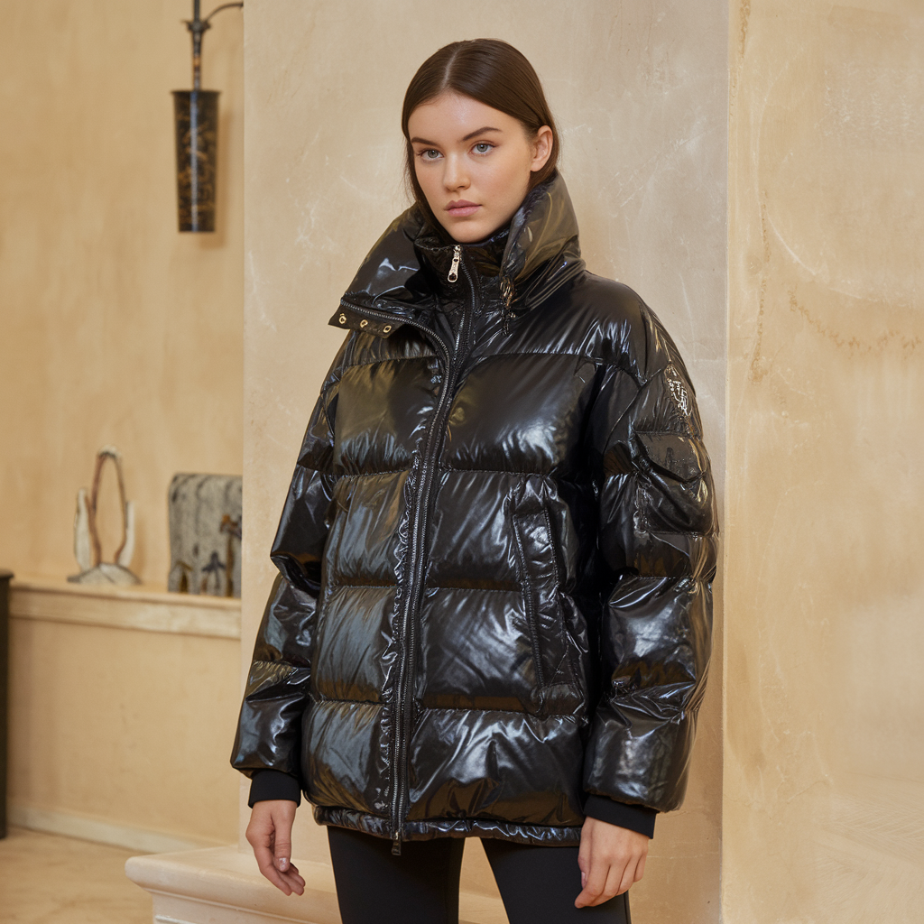 Glänzende Damen Daunenjacke – Warm, Leicht und Stylisch für den Winter