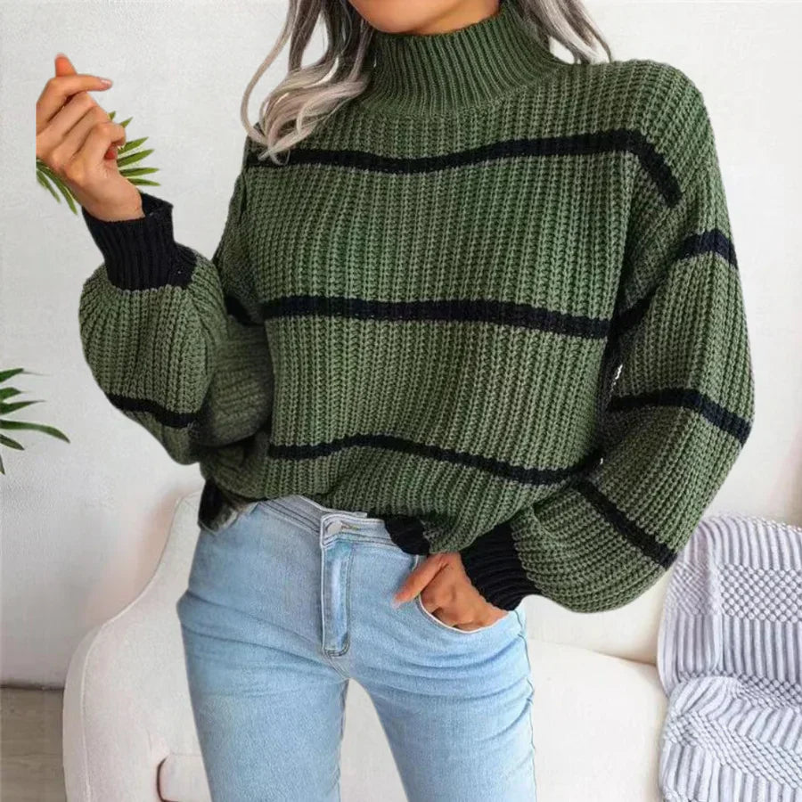Eleganter Pullover für Damen aus reiner Schurwolle mit zeitlosem Schnitt