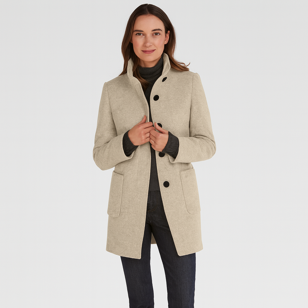 Eleganter Damenmantel – Klassisch, Stilvoll & Bequem