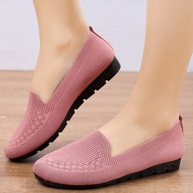 Leichte Damen Schuhe zum Hineinschlüpfen mit Fußgewölbestütze