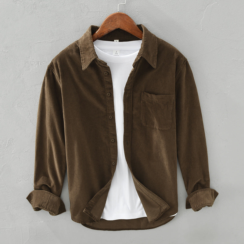 Retro-Hemd aus Cordvelours für Herren - Zeitlose Eleganz