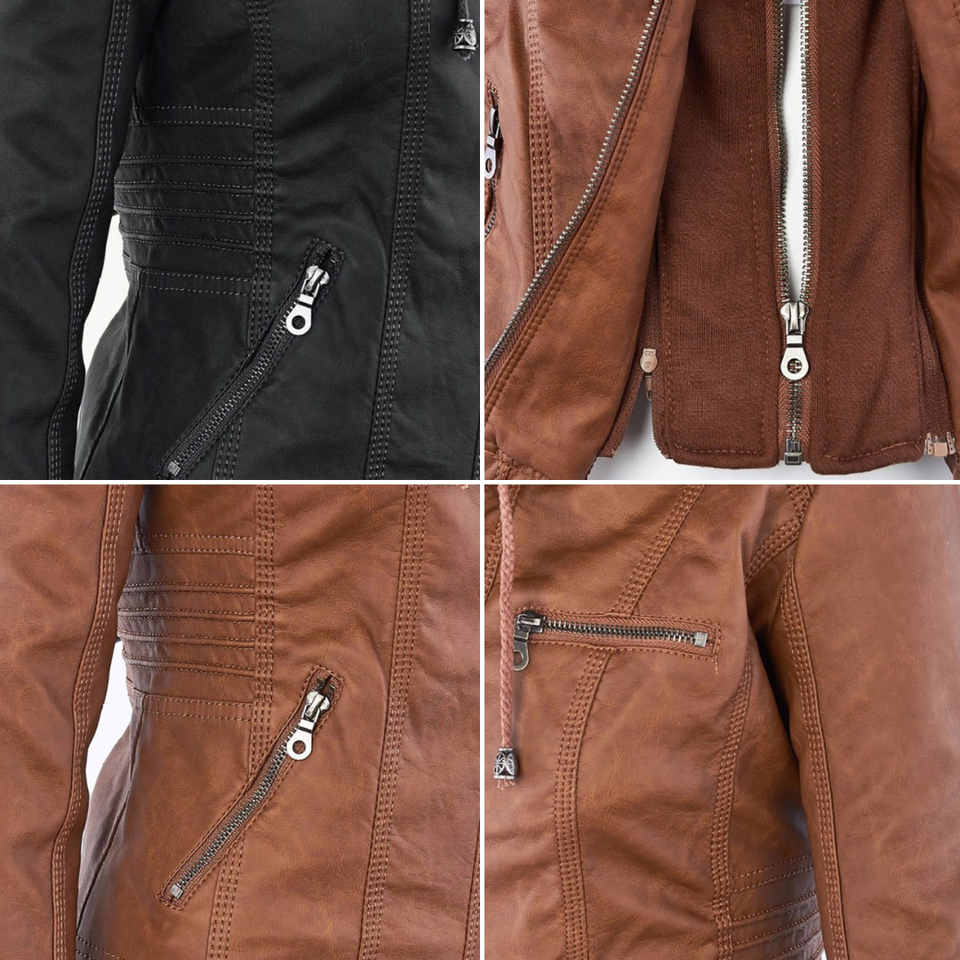 Damenjacke mit Reißverschluss und Kapuze – Moderner Stil & Elegante Details