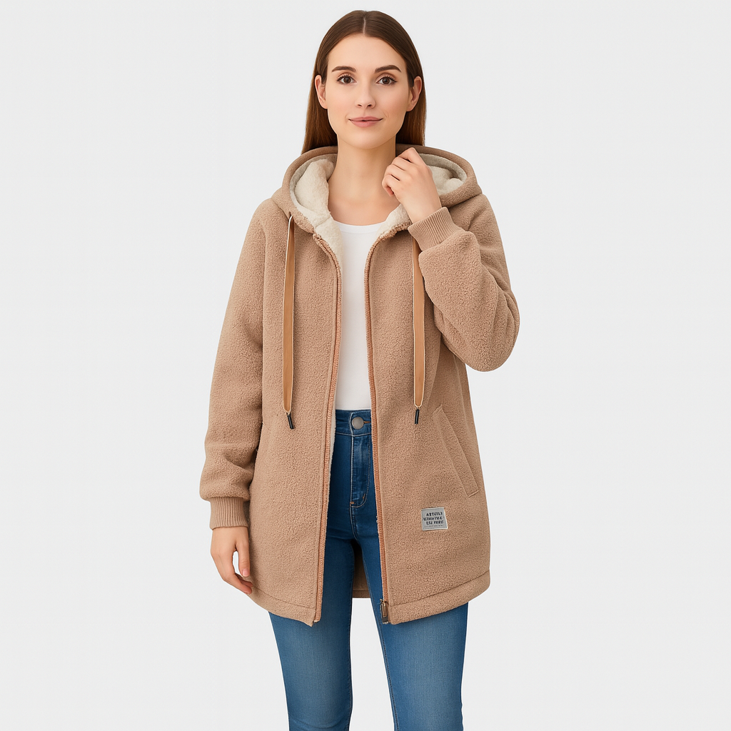 Teddyjacke Damen mit Kapuze – Weich, Warm & Bequemes Design