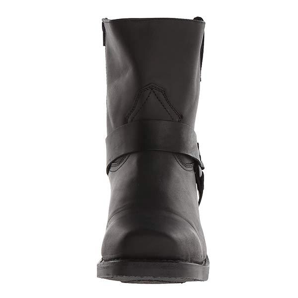Bottes Western en Cuir avec Fermeture Éclair et Semelle Confort