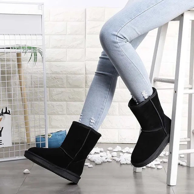 Warme Winterstiefel für Damen – Bequeme Stiefeletten mit Fellfutter