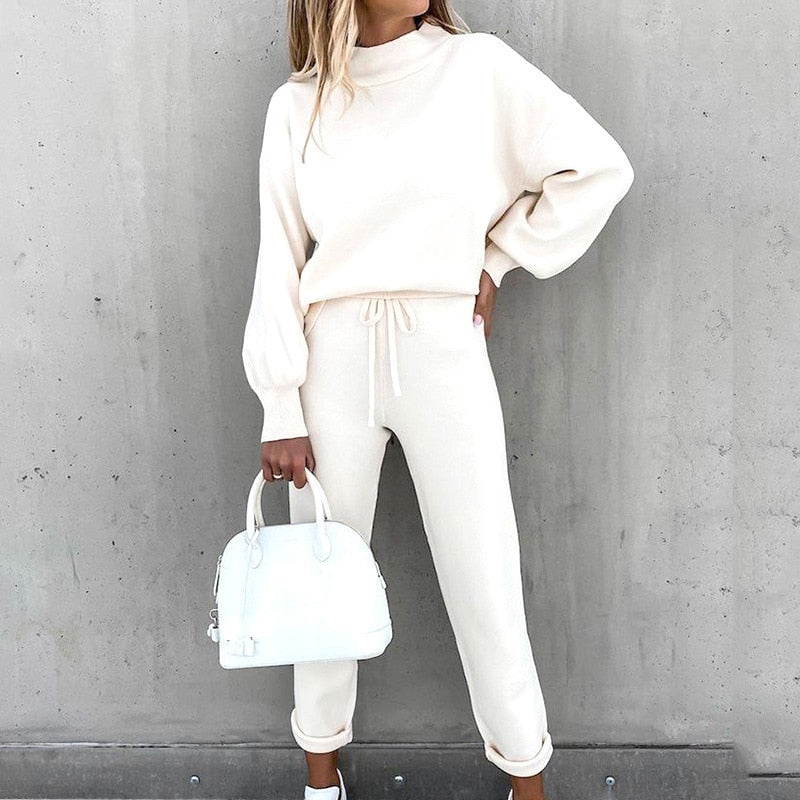 Damen-Entspannungsset – Bequemes zweiteiliges Set mit Pullover und Hose