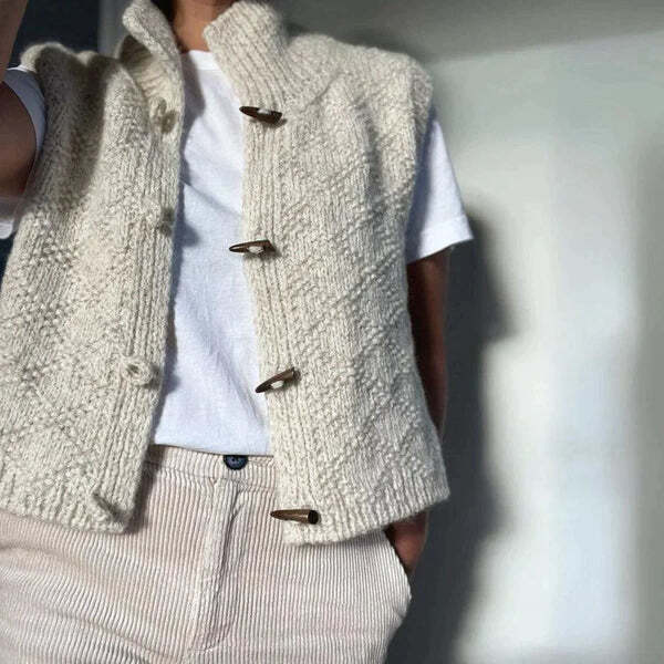 Strickweste mit Stehkragen für Damen