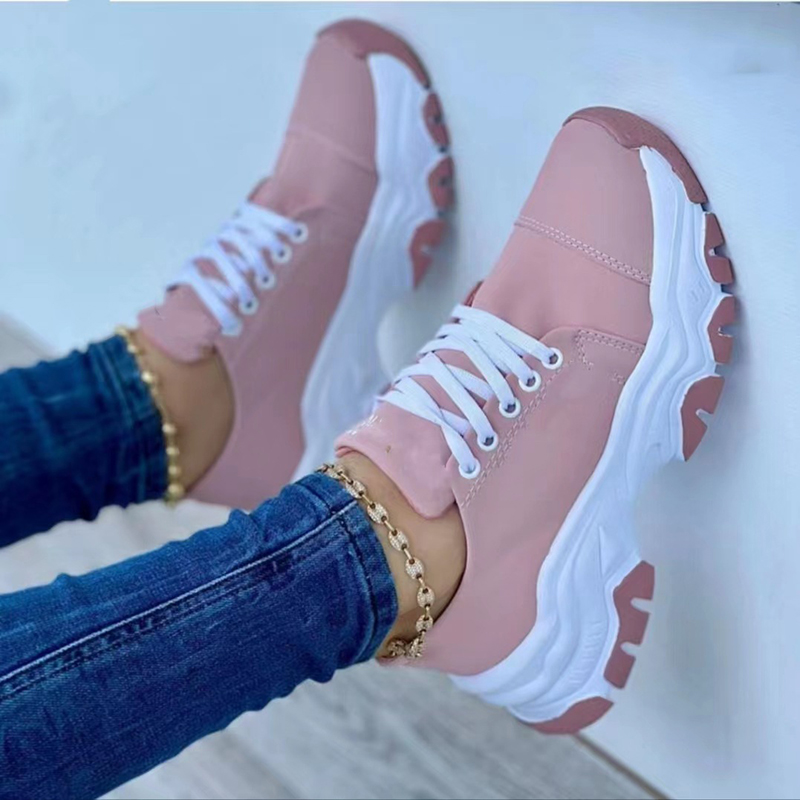 Women's Comfort Baskets – Trendy Sneakers with Thick Sole