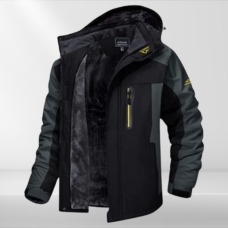 Veste d’extérieur homme 3-en-1 imperméable, coupe-vent et chaude pour l’hiver