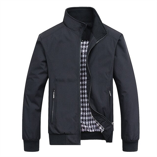 Blouson Bomber Herren Slim Fit Reißverschluss – Leichte Jacke Frühling und Herbst