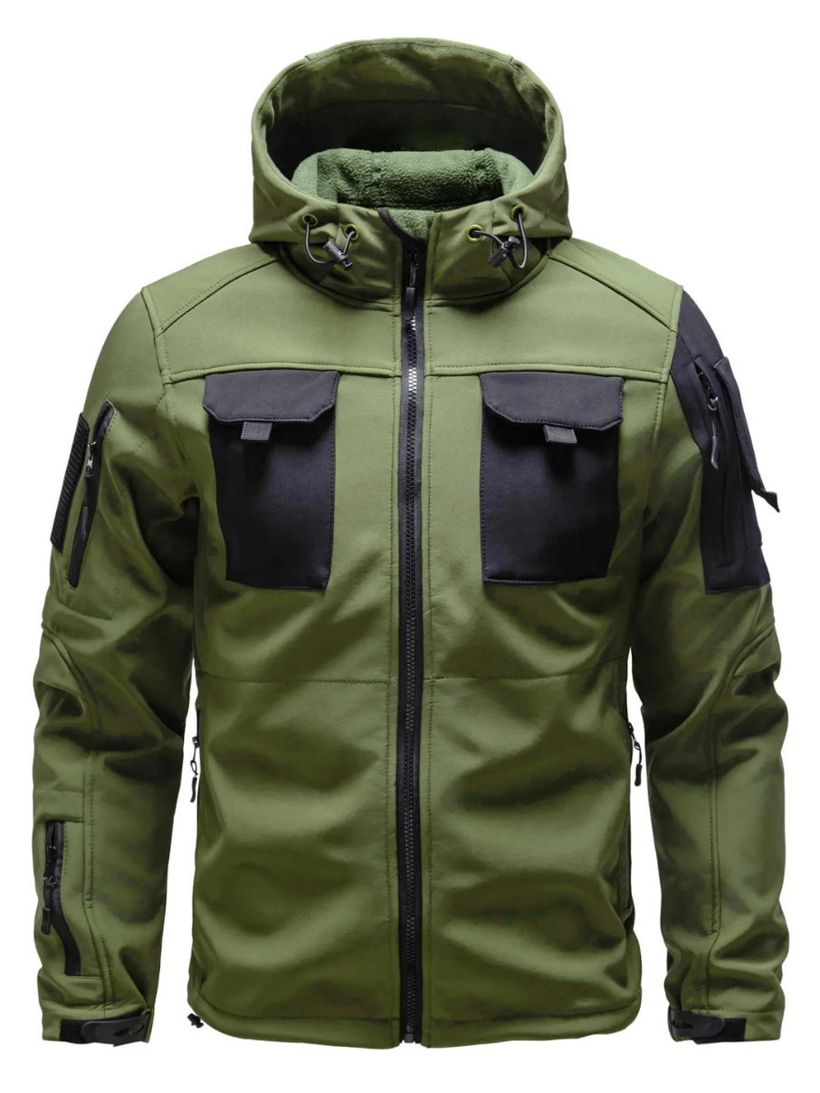 Outdoor-Taktikjacke Herren – Funktionelle Jacke mit Kapuze und Taschen
