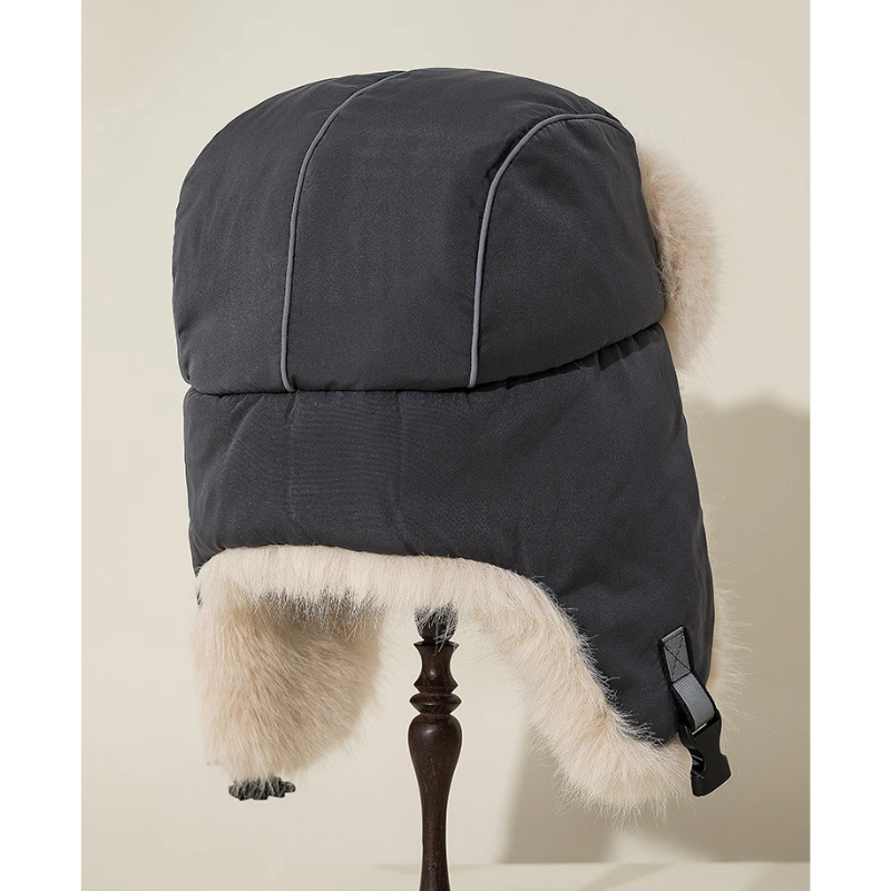 Luxury Winter Hat with Ear Protectors – Warm Pilot Chapka in Faux Fur