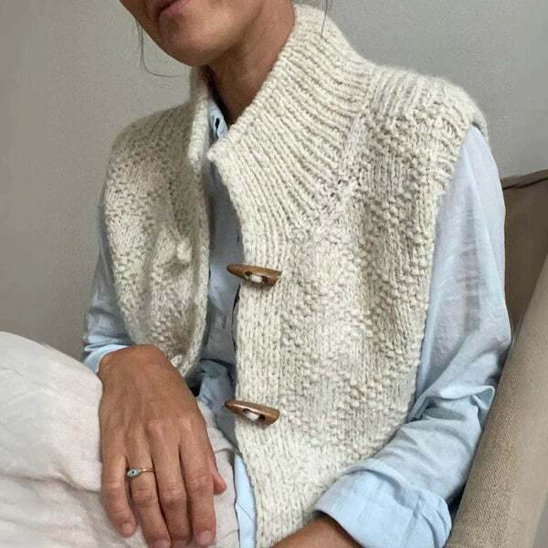 Strickweste mit Stehkragen für Damen