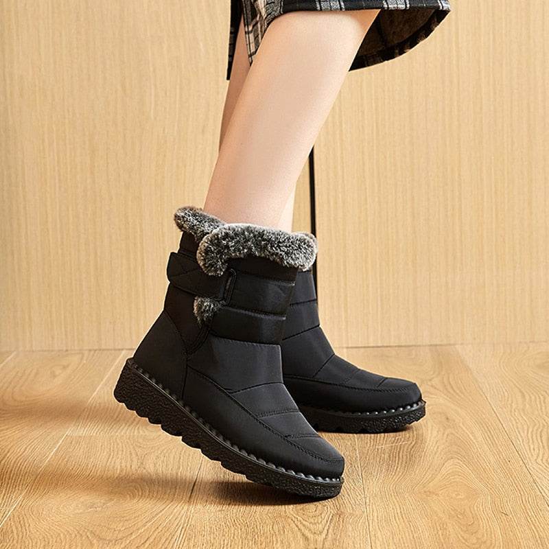 Warme Winterstiefel für Damen – Wasserdichte Stiefel mit rutschfester Sohle