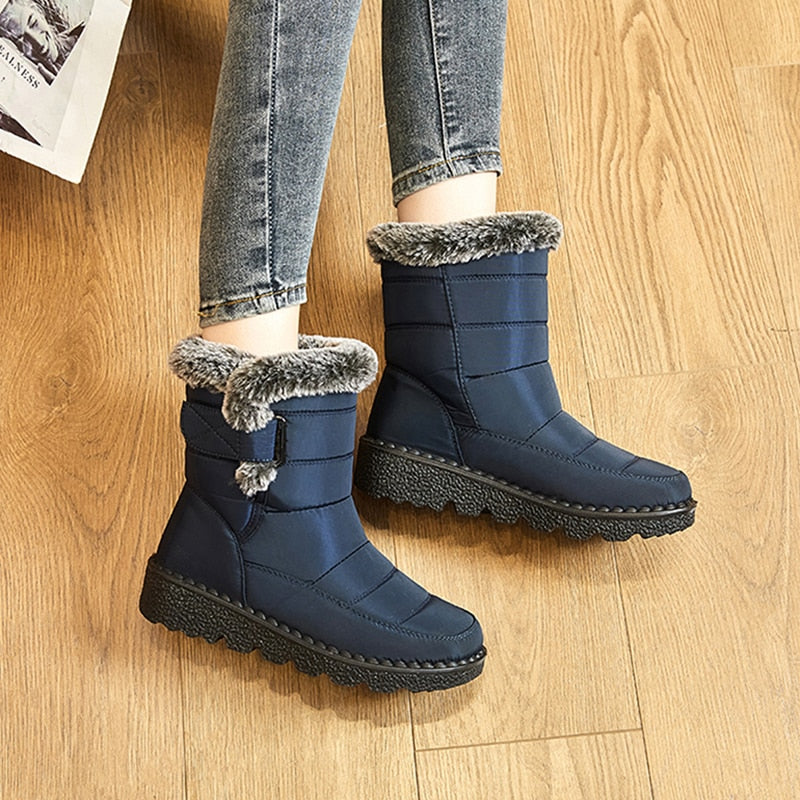 Warme Winterstiefel für Damen – Wasserdichte Stiefel mit rutschfester Sohle