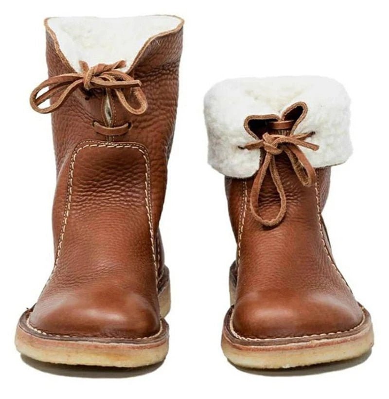 Warme Winterstiefel mit Fellfutter und elegantem Design