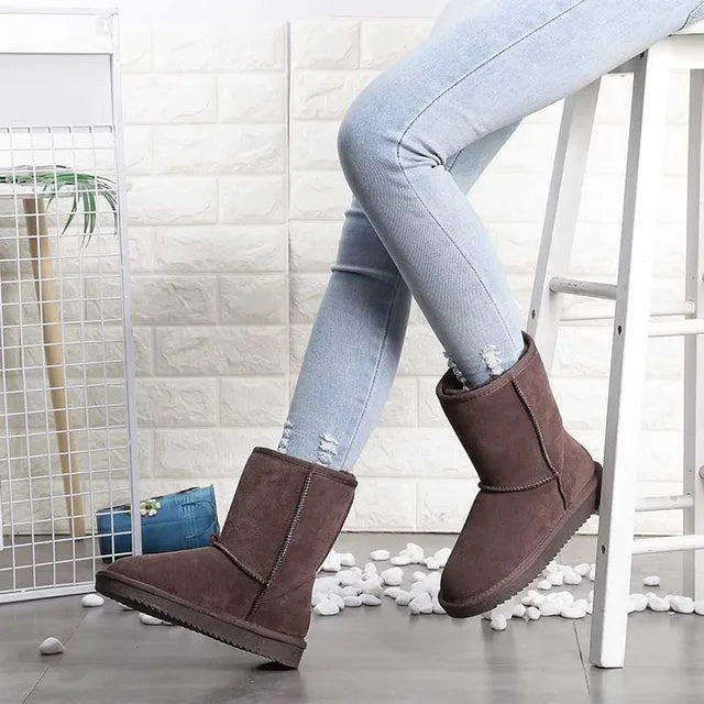 Warme Winterstiefel für Damen – Bequeme Stiefeletten mit Fellfutter