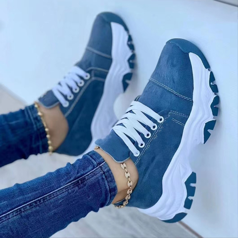 Women's Comfort Baskets – Trendy Sneakers with Thick Sole