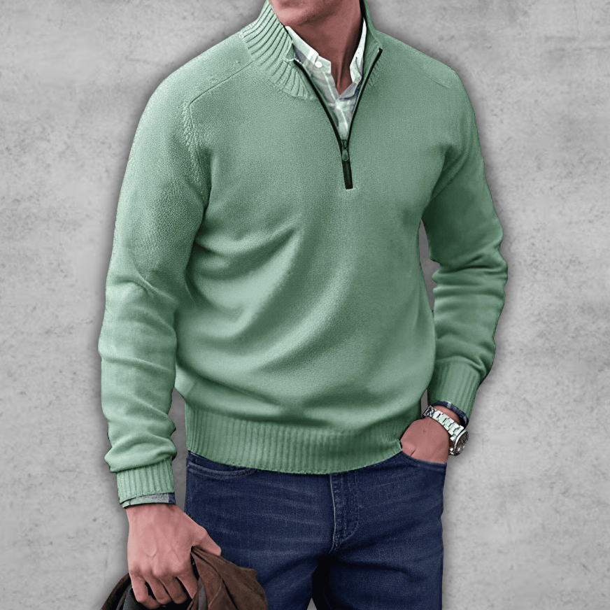 Herrenpullover mit halbem Reißverschluss – Klassischer Pullover für alle Gelegenheiten