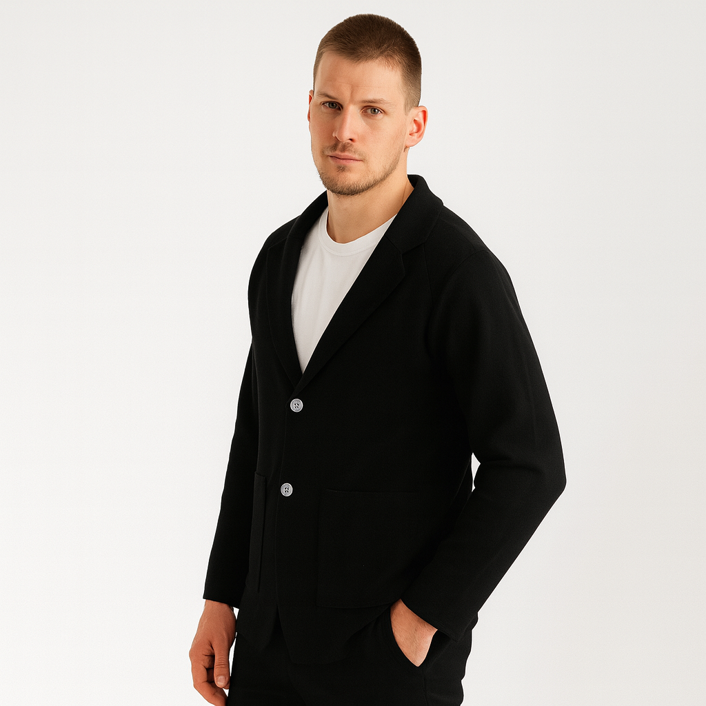 Blazer Homme Tricoté – Élégant, Confortable & Design Intemporel