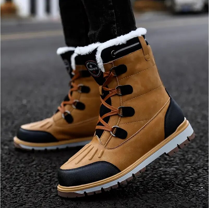 Men's winter boots with warm lining – Comfortable grip & outdoor style