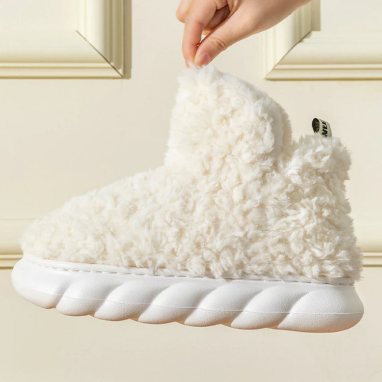 Flauschige Damen-Winter-Hausschuhe – Warme und Bequeme Hohe Pantoffeln