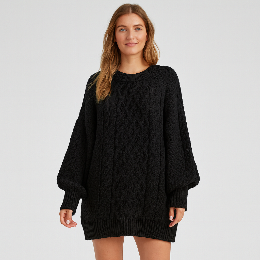 Gestricktes Pulloverkleid für Damen – Warm, Elegant und Bequem