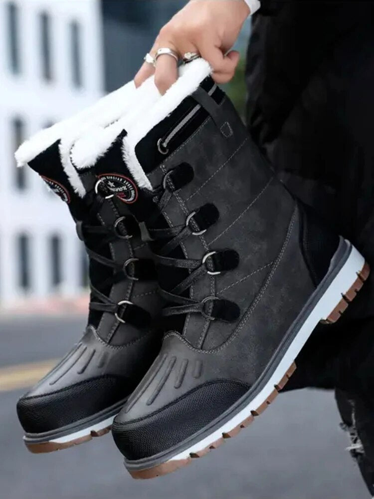 Men's winter boots with warm lining – Comfortable grip & outdoor style