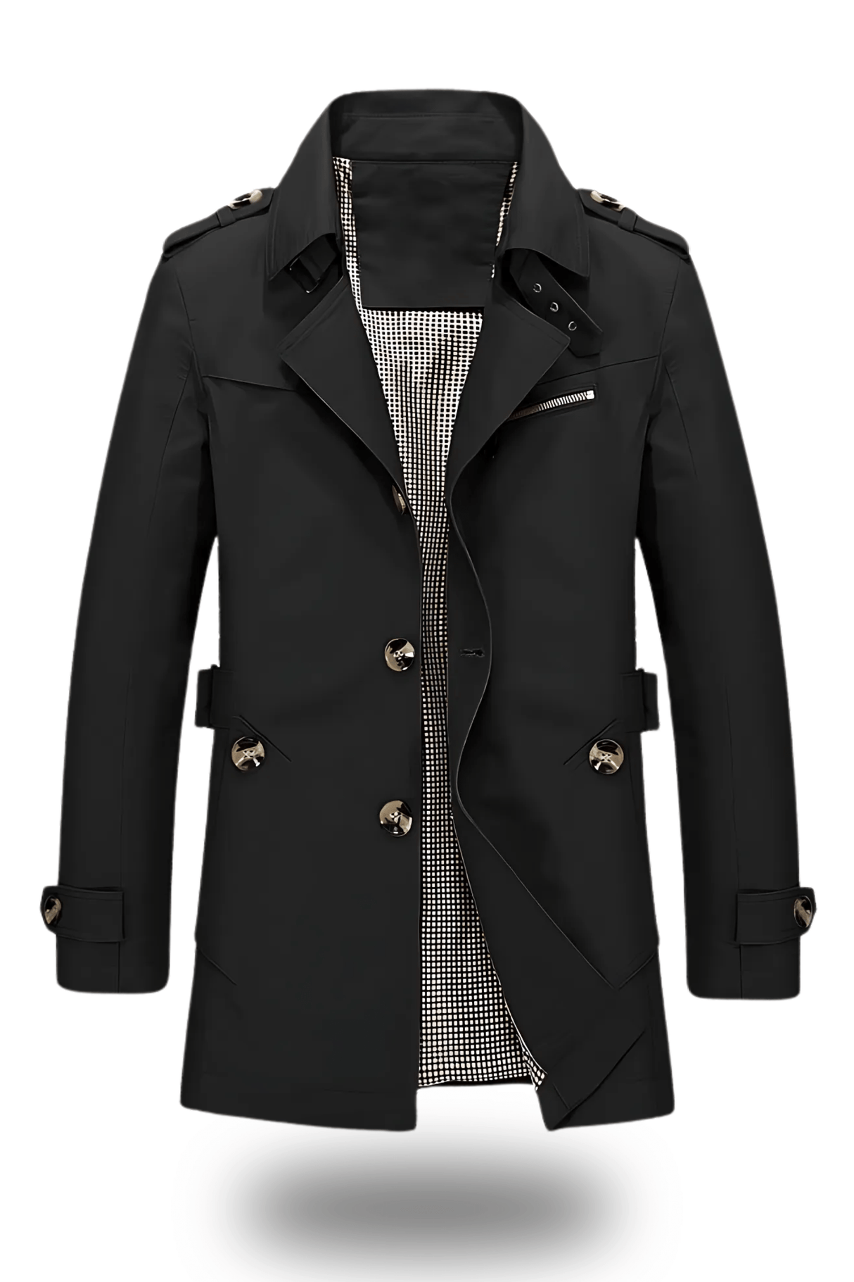 Trenchcoat mit umgeschlagenem Kragen und klassischer Eleganz