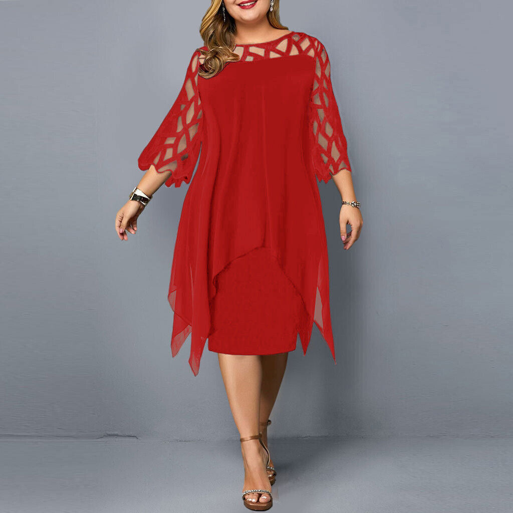 Elegantes Midi-Kleid Große Größen Eleganz und Komfort