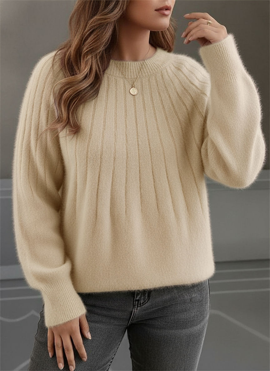 Women's Ribbed Knit Sweater – Soft and Elegant Winter Sweater