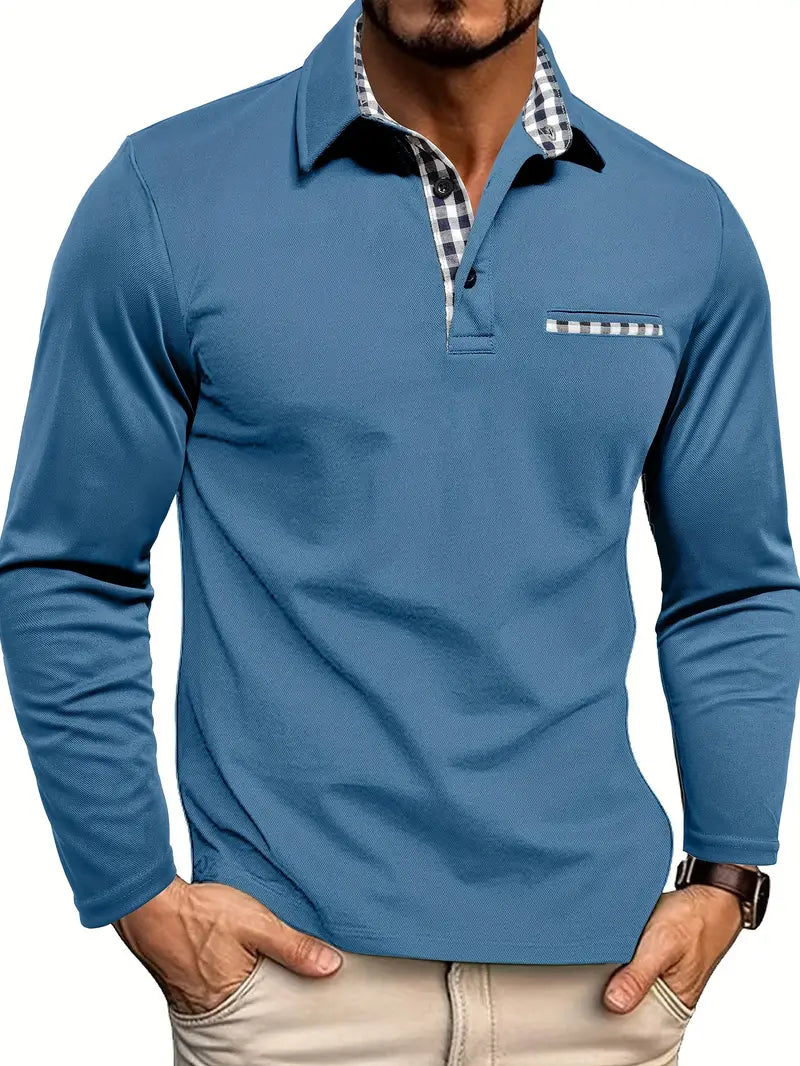 Polo Herren Langarm – Elegantes Freizeitoberteil mit Kragen-Detail