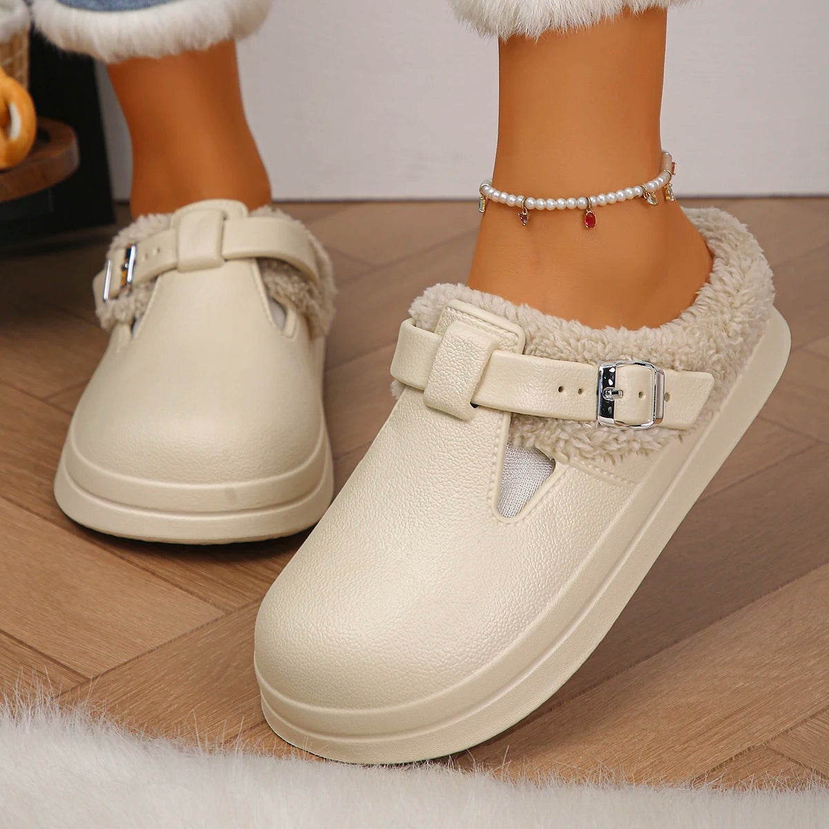 Winterclogs mit warmem Futter – Bequeme Mules für Damen