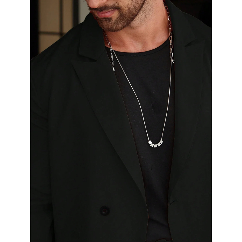 Men's Two-Piece Suit – Elegant Casual Set with Jacket and Pants