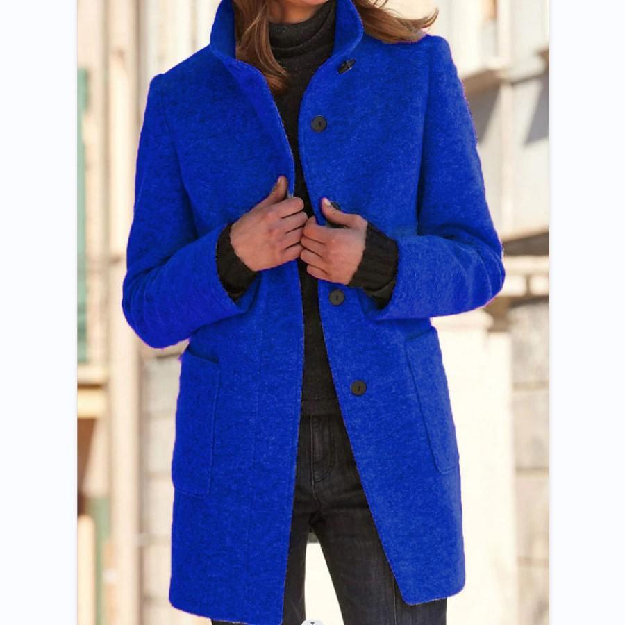 Klassischer Damen-Wintermantel – Retro-Stil mit Knöpfen