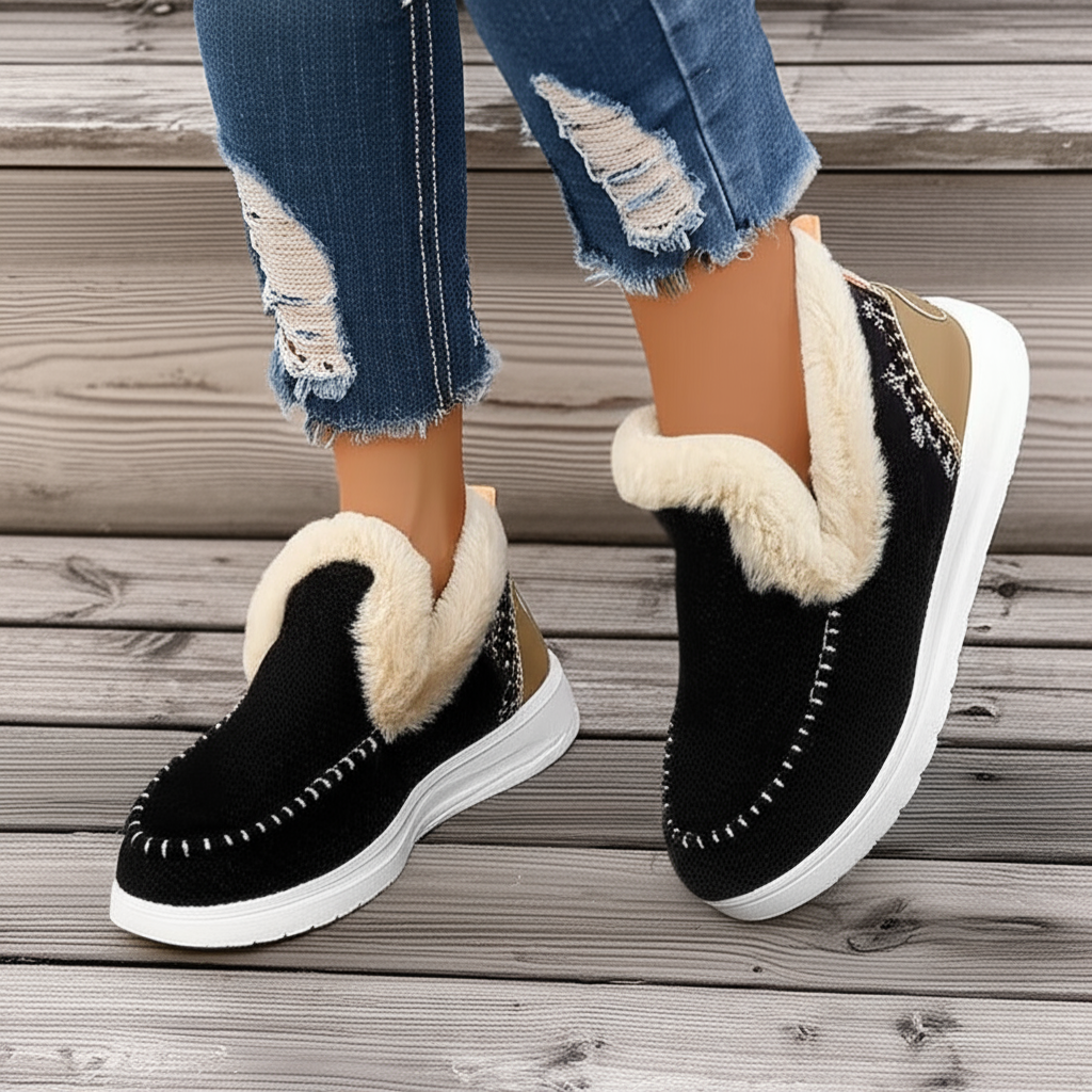 Women's Warm Non-Slip Slippers with Plush Lining