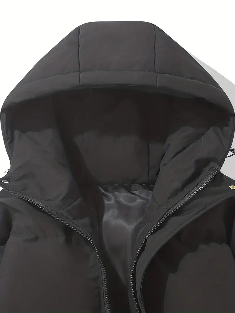 Unisex gesteppter Wintermantel – Warme Daunenjacke mit Kapuze