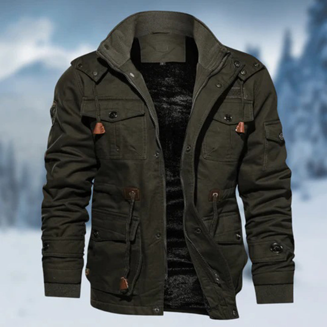 Manteau d'Hiver Vert Homme - Chaud, Déperlant et Élégant