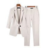 Sommerensemble für Damen – Eleganter Blazer und Bequeme Hose