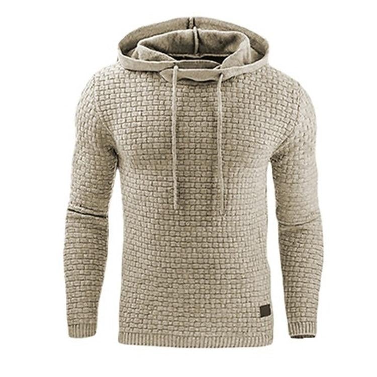 Herren Kapuzenpullover aus Strick – Bequemer Pullover mit modernem Wabenmuster