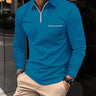 Herren Polo Langarm mit Reißverschluss - Elegant und Bequem