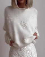 Pull Femme Élégant à Fleurs