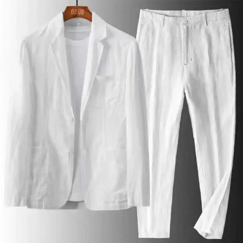 Costume en Lin de Luxe pour Hommes | Élégance Intemporelle-mezam.fr