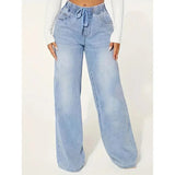 Damen Jeans – Gerade geschnittene trendige High-Waist Jeans