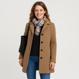 Damen langer Mantel – klassisch, elegant & bequem