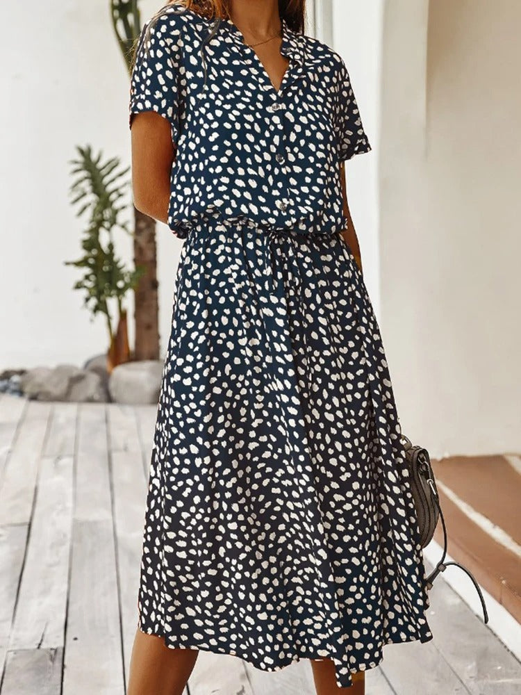 Robe Midi Élégante d'Été pour Femmes