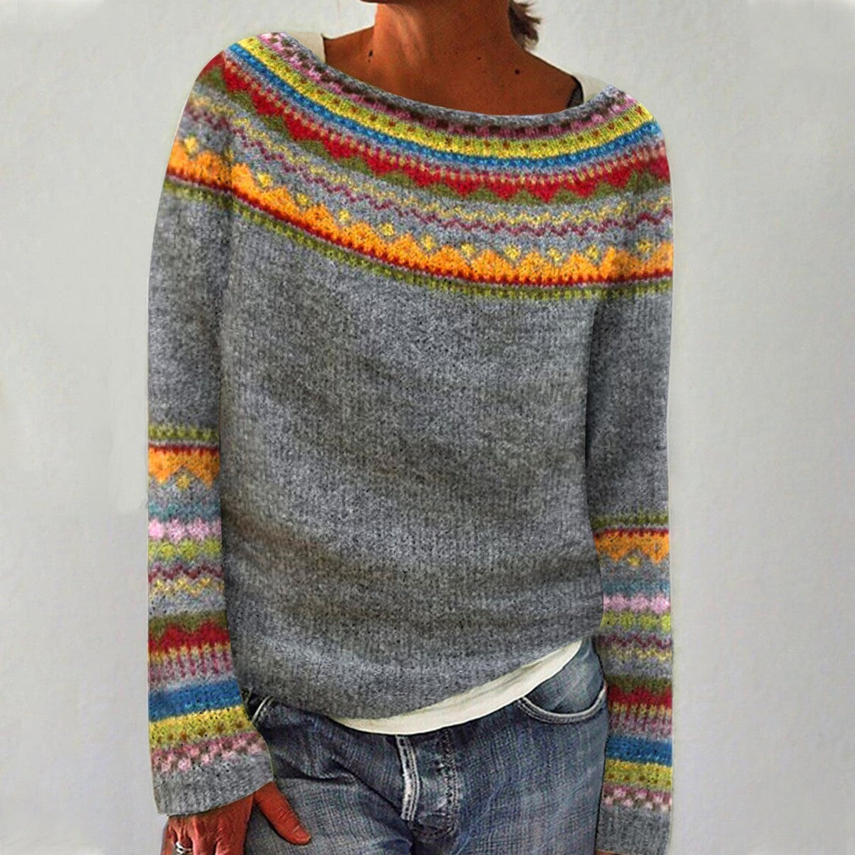 Retro-Pullover mit bequemen Schnitt und elegantem Design